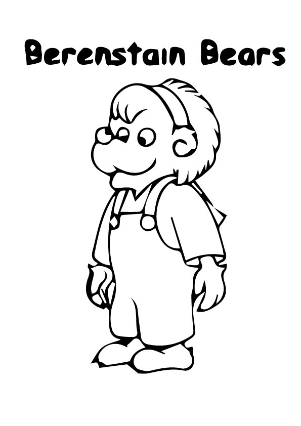 Plansa de colorat cu Ursul Berenstain 10 2